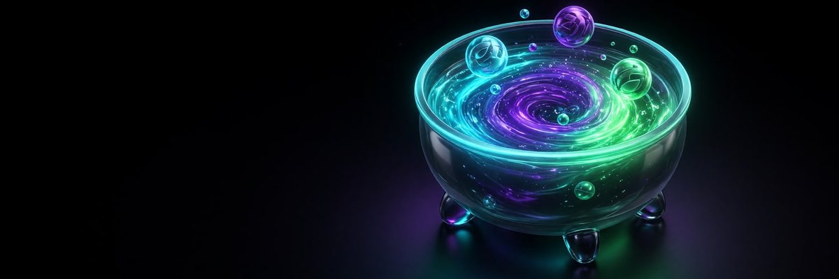 3D Liquid Core: header banner generated for @PotBot_sol